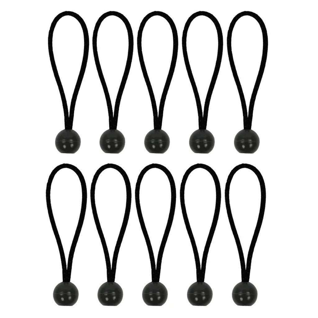 Proplus Tentspanner Elastisch 15 Cm Met Plastic Bal 10 Stuks Zwart
