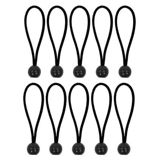 Proplus Tentspanner Elastisch 15 Cm Met Plastic Bal 10 Stuks Zwart