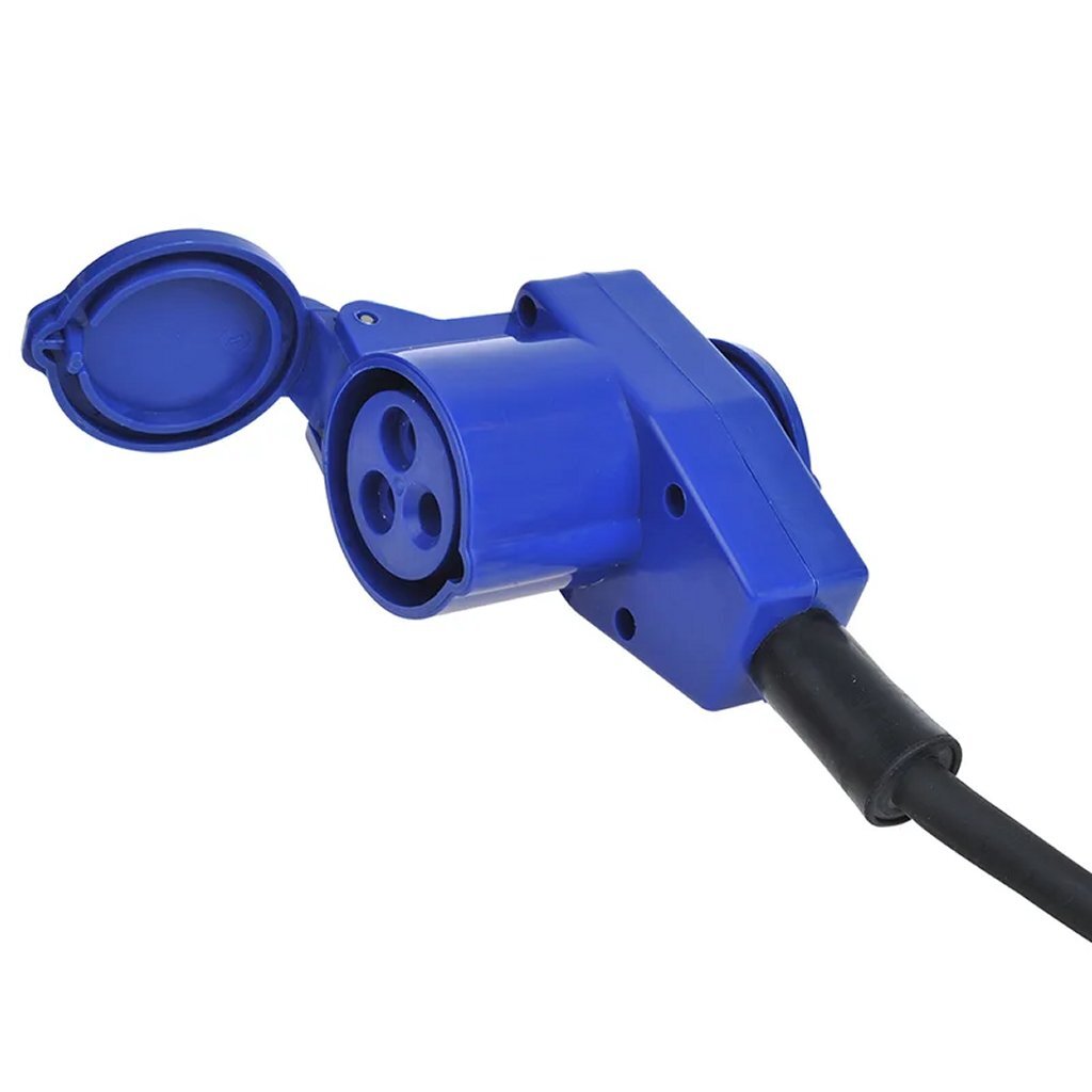 Proplus Cee Verlengkabel 20 M Met Haakse Contrastekker + Schuko Stopcontact 3X2,5 Mm&Sup2; Zwart/Blauw