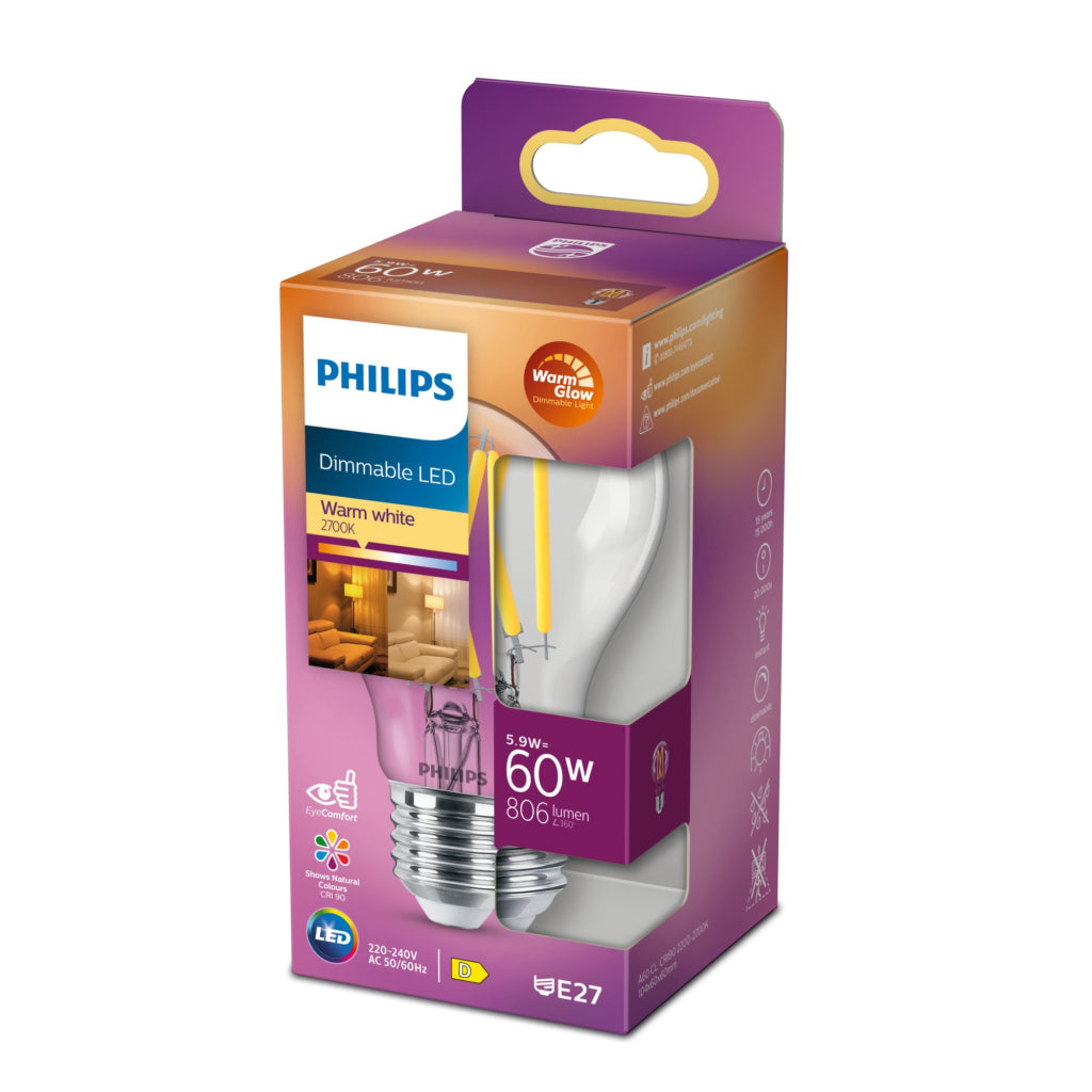 Philips Led Classic 60W A60 E27 Cl Wgd90 Srt4 Verlichting