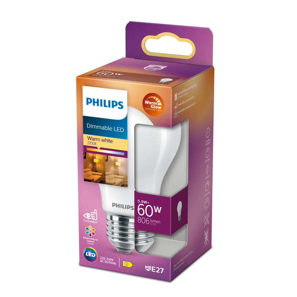 Philips Led Classic 60W A60 E27 Fr Wgd90 Srt4 Verlichting