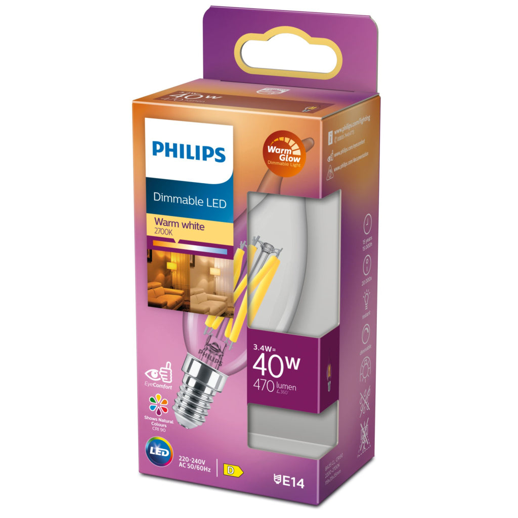 Philips Led Classic 40W Ba35 E14 Cl Wgd90 Srt4 Verlichting