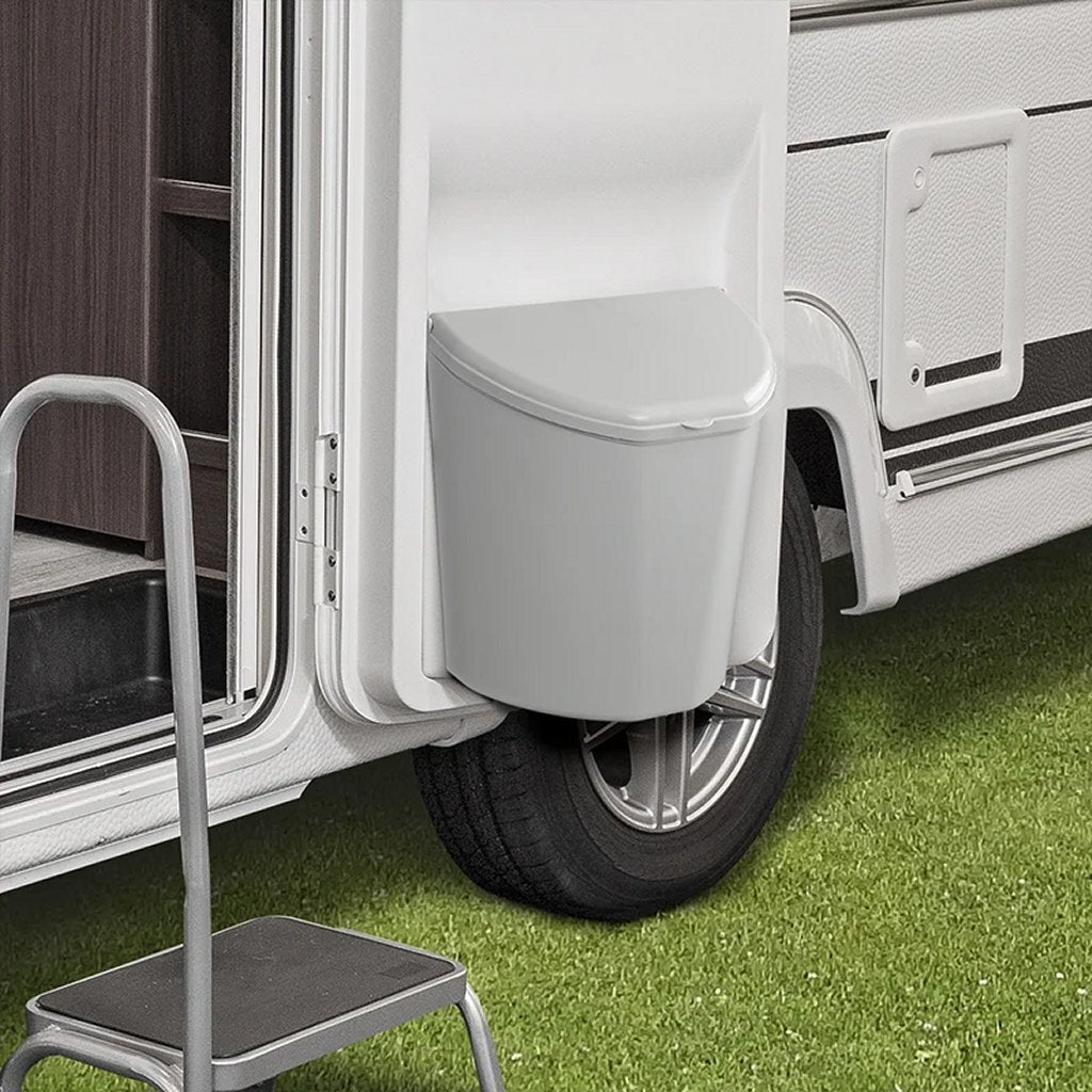 Proplus Afvalbak Met Deksel 10L Voor Camper/Caravan Grijs