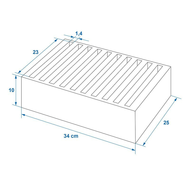 Proplus Bordenhouder 34X25X14 Cm Geschikt Voor 10 Borden Caravan Organizer Zwart