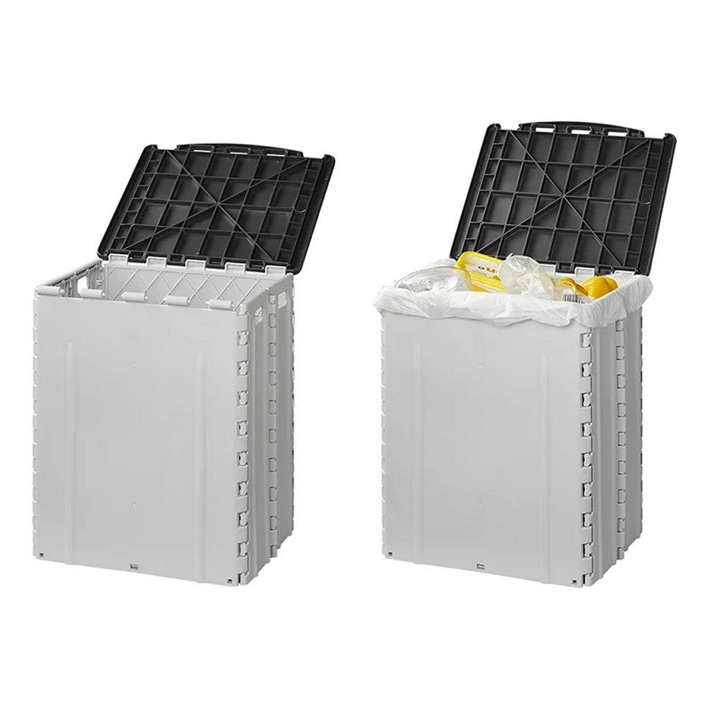 Proplus Opvouwbare Afvalbak 30L Voor Caravan-Camper Grijs/Zwart
