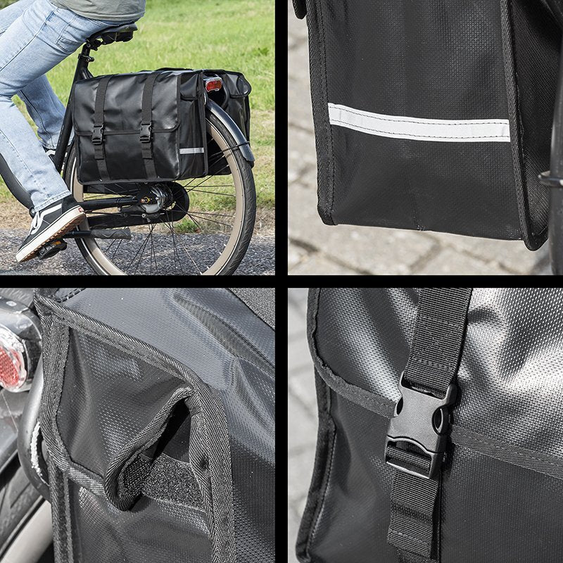 Proplus Fietstas Dubbel 40L Waterdicht Zwart