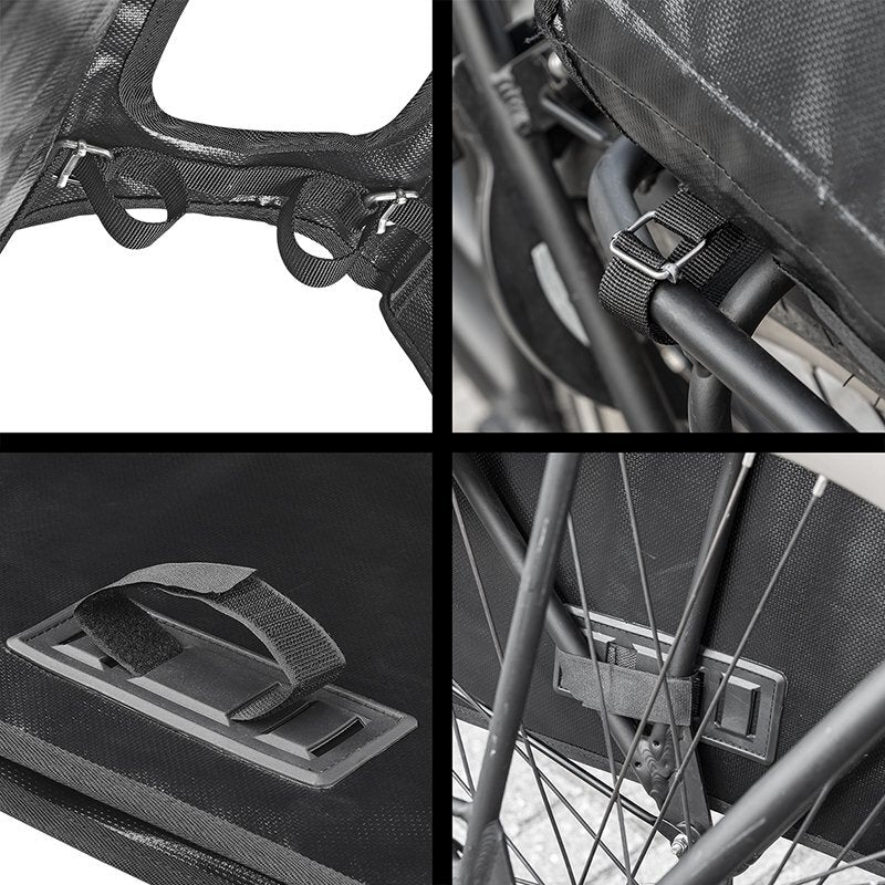 Proplus Fietstas Dubbel 40L Waterdicht Zwart