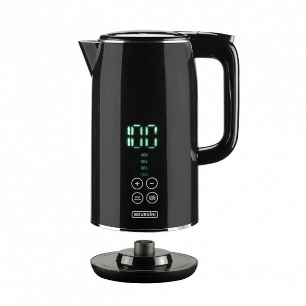 Bourgini 23.5011.00.00 Touch Digital Waterkoker 1.7L 1800W Zwart