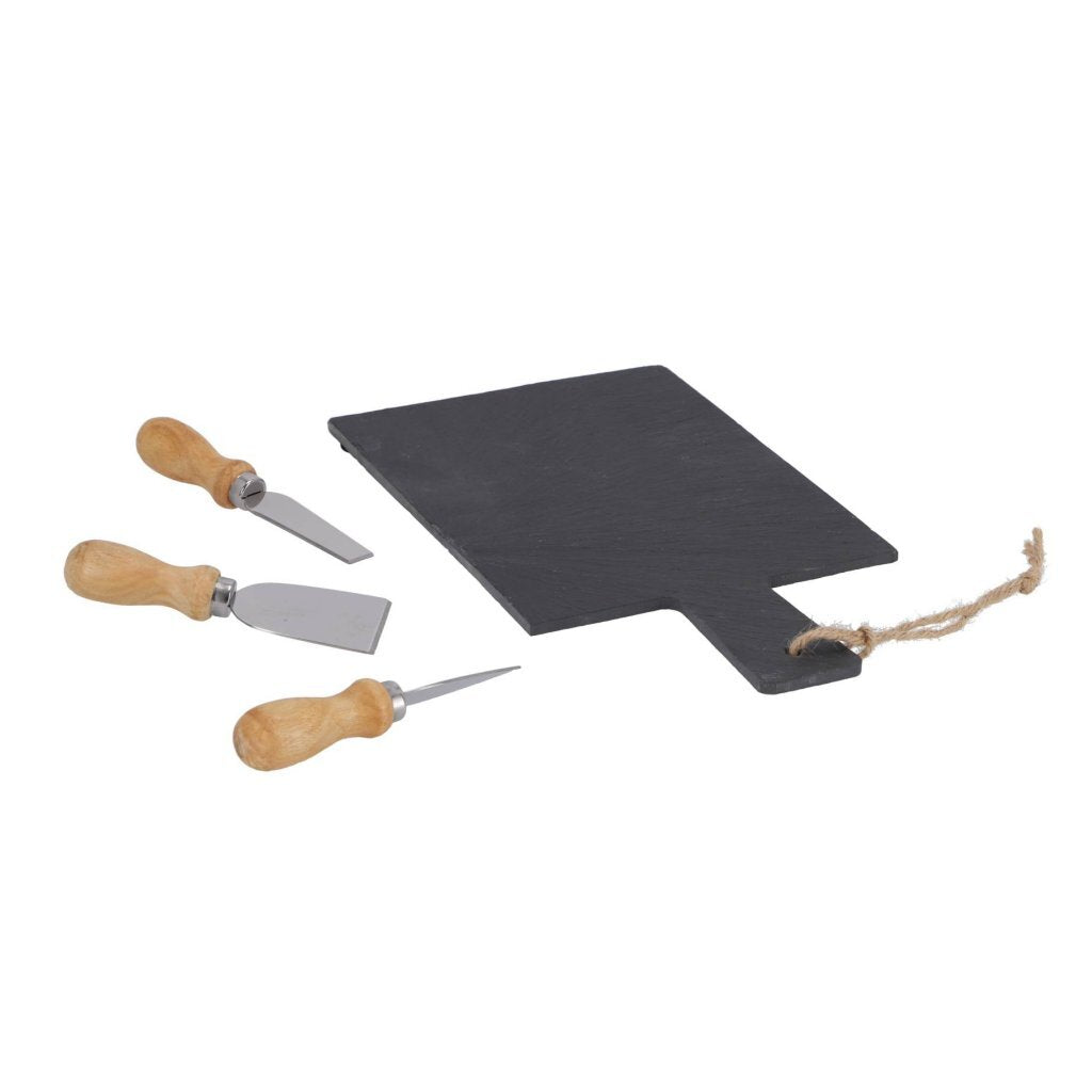 Excellent Houseware Leistenen Kaasplank Met 3 Kaasmesjes