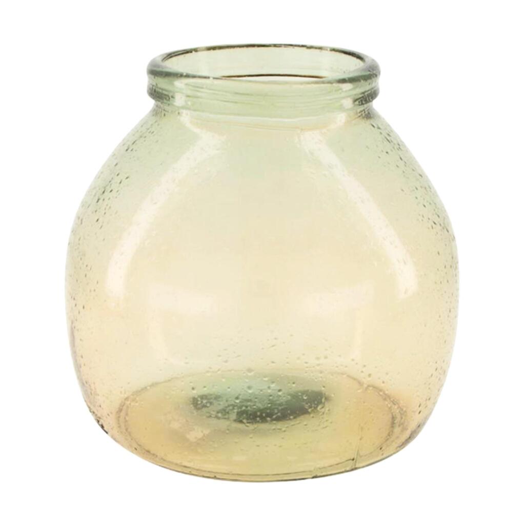 Overige Merken Vaas Recycled Glass 21X20 Cm Beige