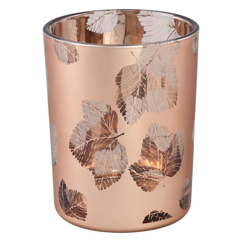 Overige Merken Ptmd Mexxy Glazen Windlicht 10X12 Cm Brons