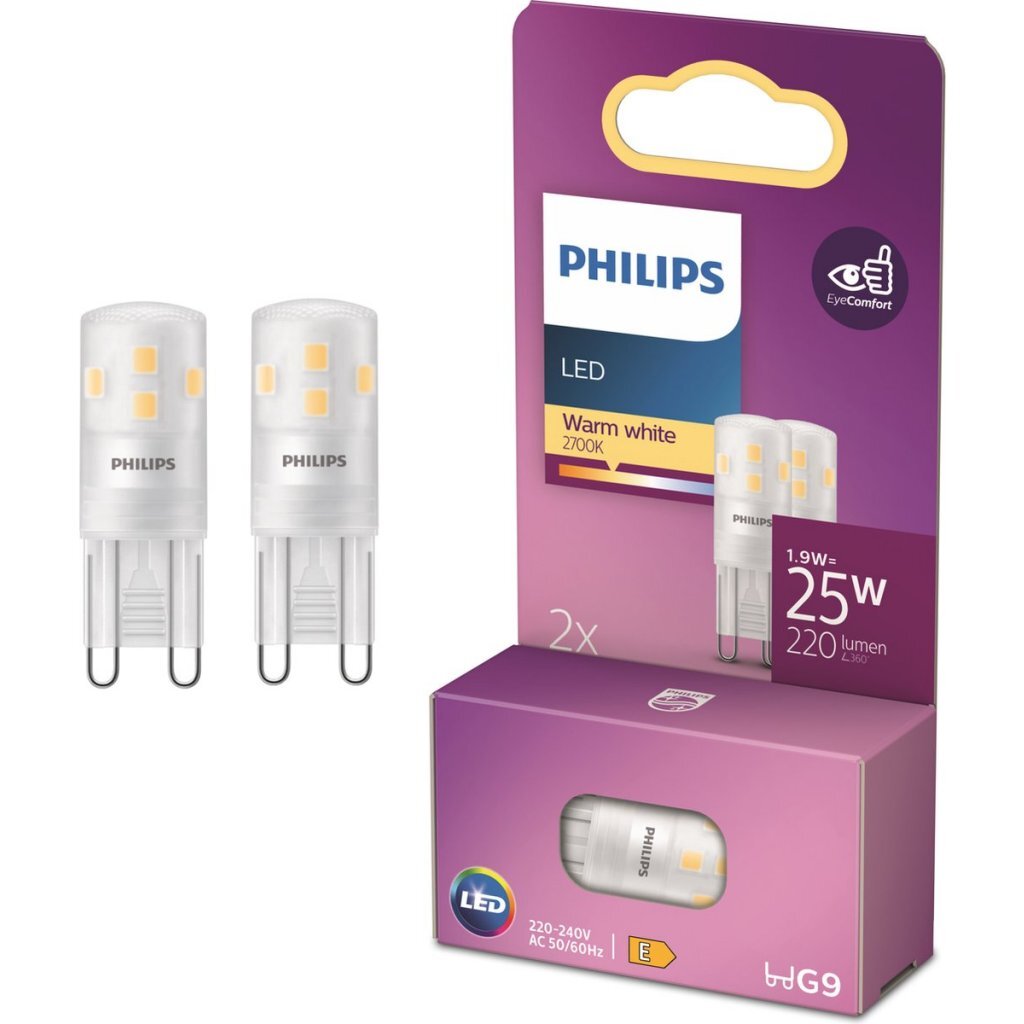 Philips Led Capsule 25W G9 Warm Wit 2 Stuks