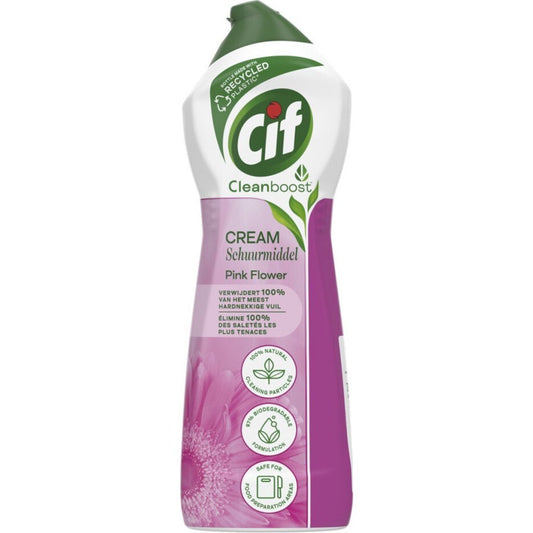 Overige Merken Cif Schuurmiddel Cream Pink Flower 750 Ml