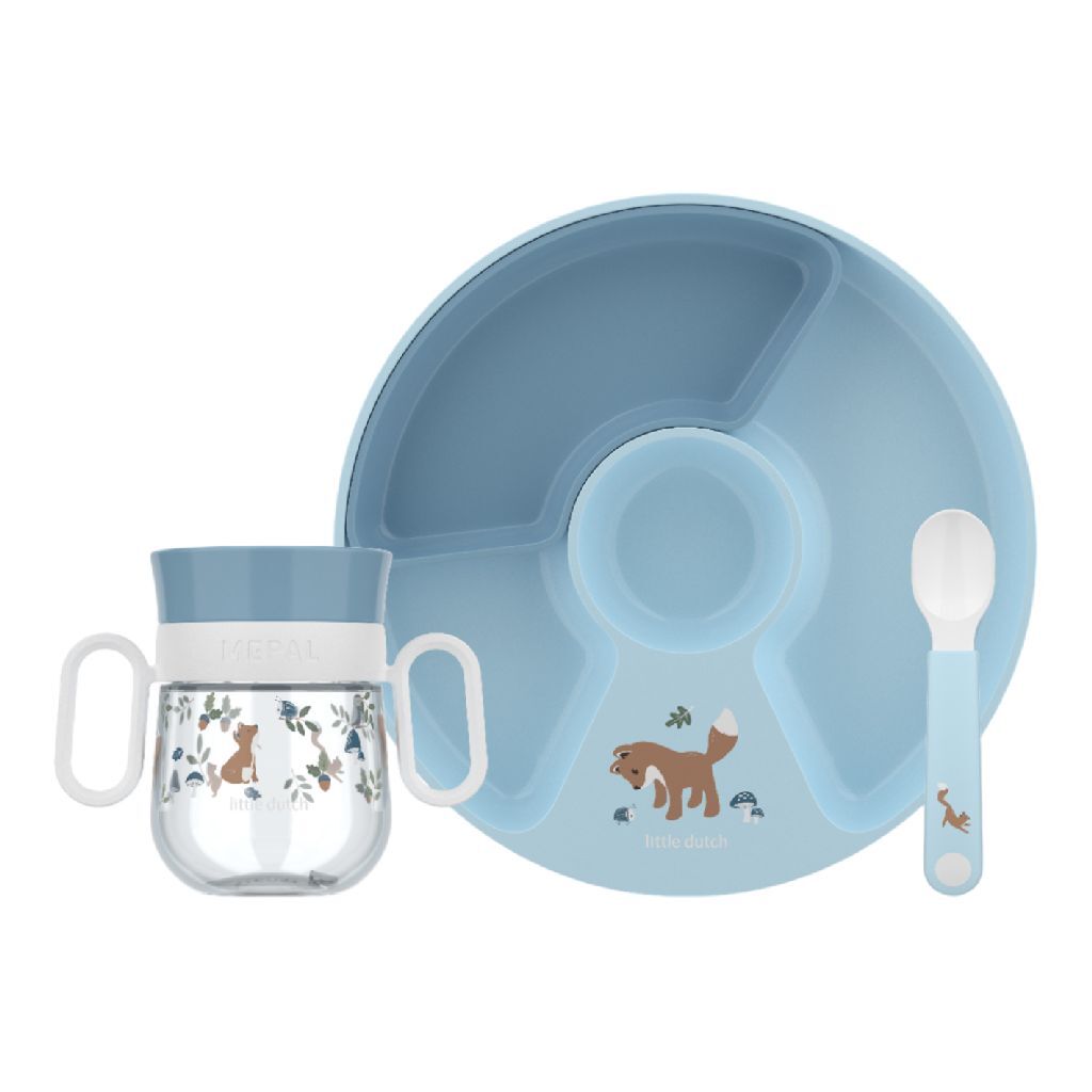 Mepal Little Dutch Forest Friends Babyservies 3-Delig Blauw