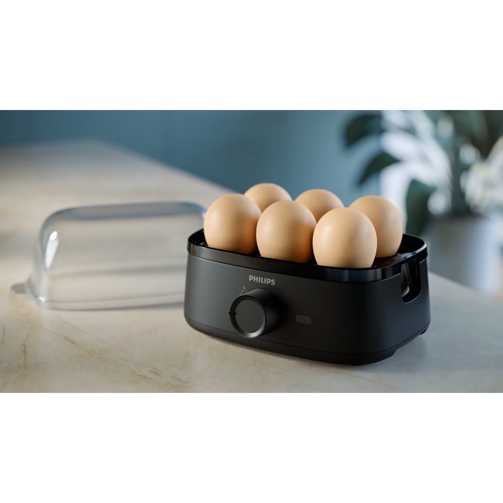 Philips Hd9137/90 Eierkoker Voor 6 Eieren Zwart/Transparant