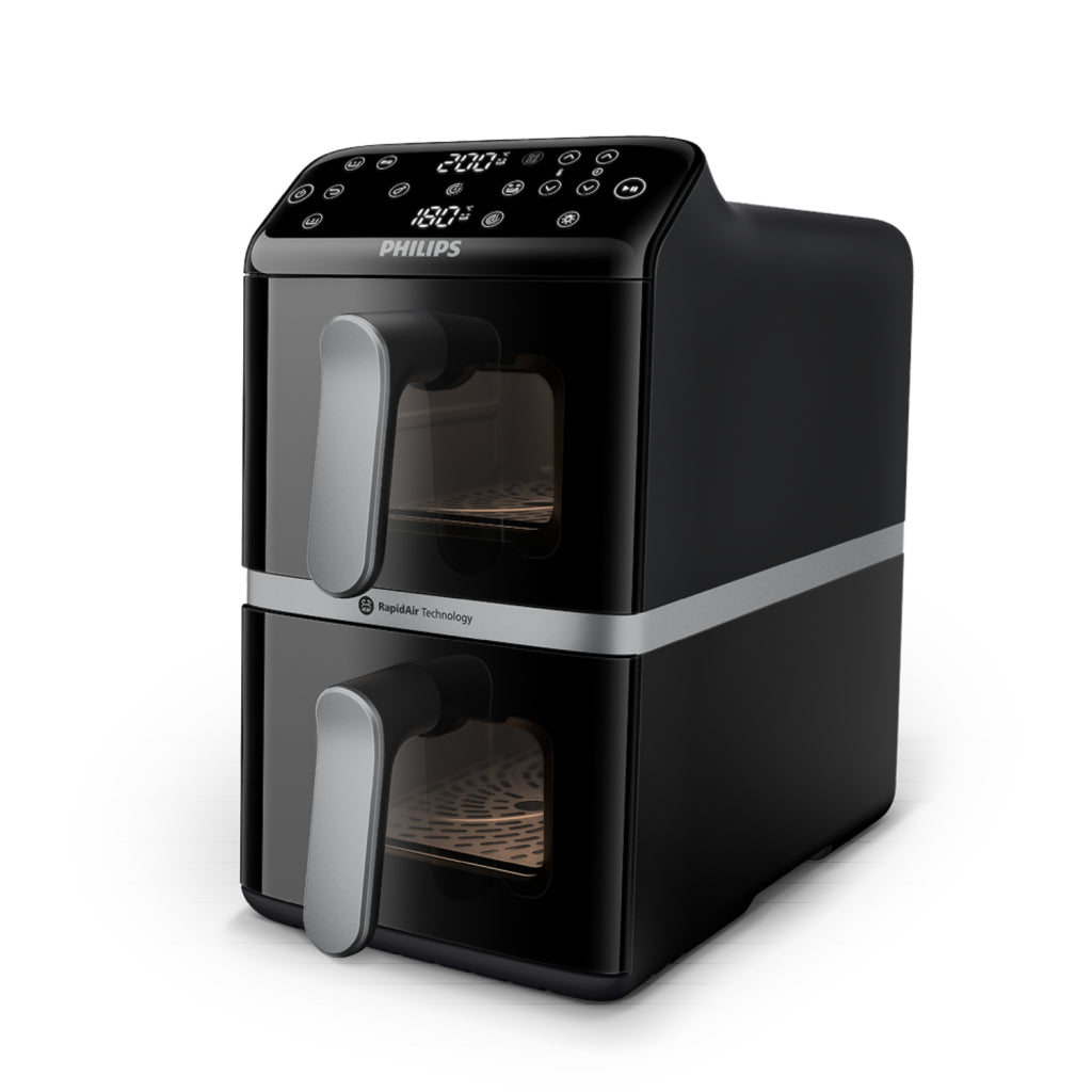 Philips Na461/00 4000 Series Dual-Stacked Dubbele Airfryer 10L 2750W Zwart/Zilver