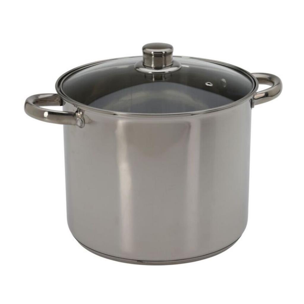 Excellent Houseware Pan Met Glazen Deksel 9L Rvs