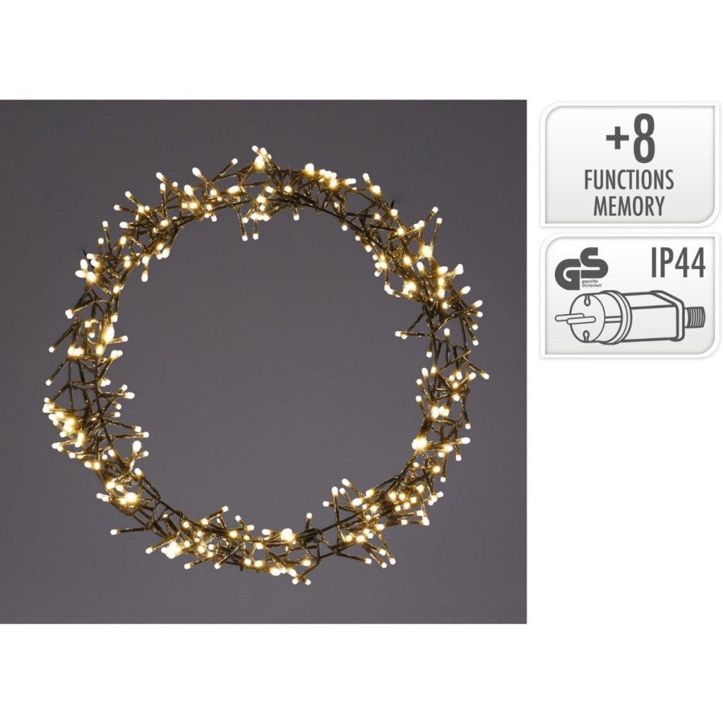 S.i.a. Decoratie Led Ring 48 Cm 400 Led'S Warm Wit Zwart