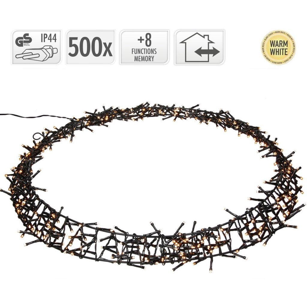 S.i.a. Decoratie Led Ring 58 Cm 500 Led'S Warm Wit Zwart