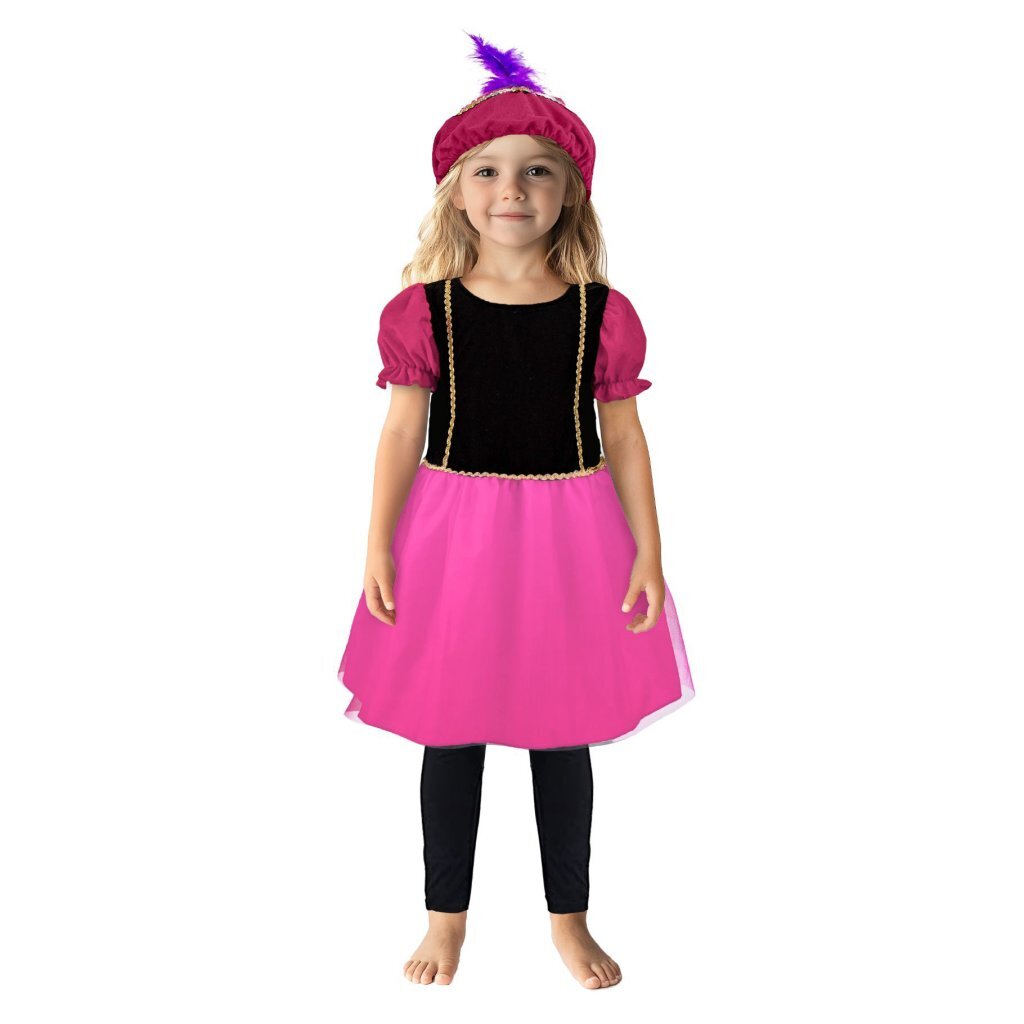 Overige Merken Pietenjurk 98-104 Roze/Paars
