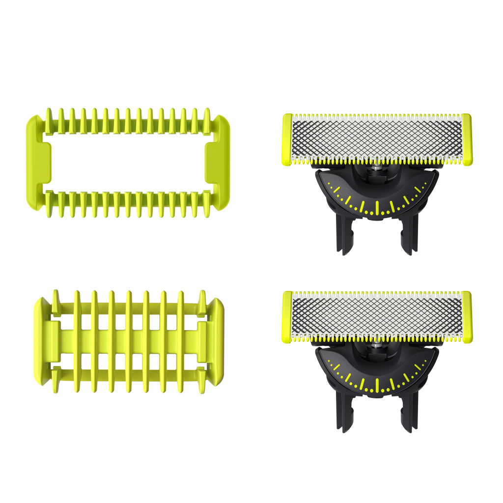 Philips Qp624/50 Oneblade 360 Vervangmesjes 2 Stuks Limoen/Zilver