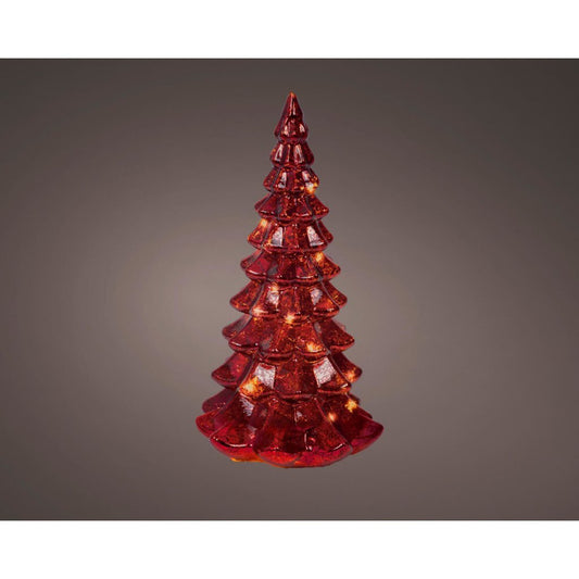 Overige Merken Glazen Micro Led Boom 10X21 Cm Rood