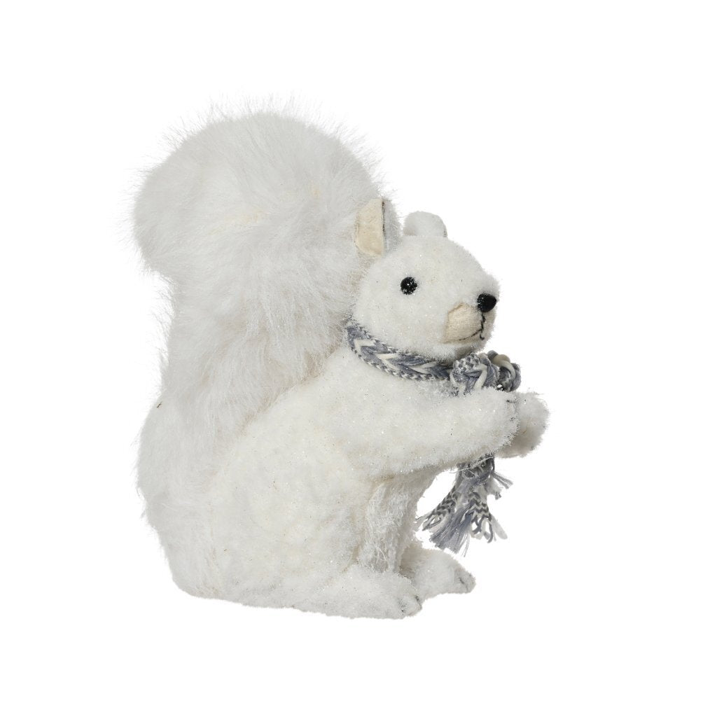 Overige Merken Decoratie Eekhoorn 20X11X24 Cm Wit
