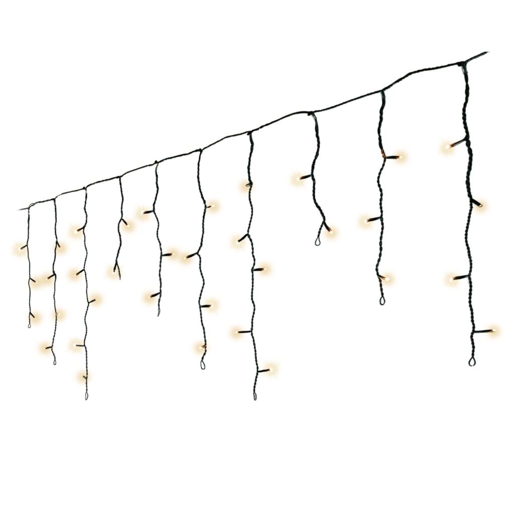 Lumineo Led Icicle Twinkel 259 Leds 11 M Zwart Soft Gold Licht