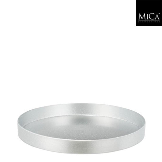 Mica Decorations Bord 3X27 Cm Recycled Plastic/Zilver