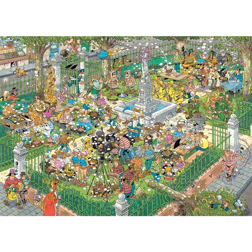 Jumbo Jan Van Haasteren Puzzel Bbq Feest! 1000 Stukjes + Poster