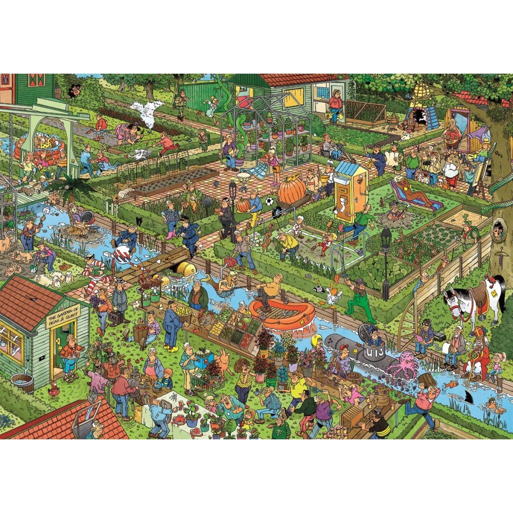 Jumbo Puzzel Jan Van Haasteren De Volkstuintjes 1000 Stukjes + Poster