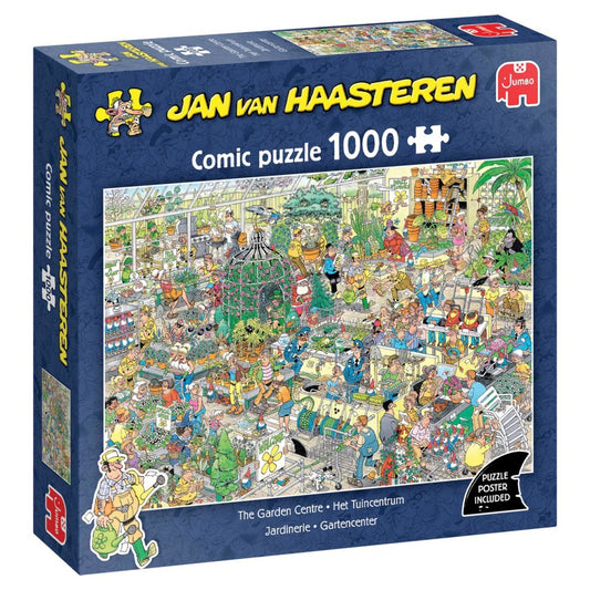 Jumbo Puzzel Jan Van Haasteren Het Tuincentrum 1000 Stukjes + Poster