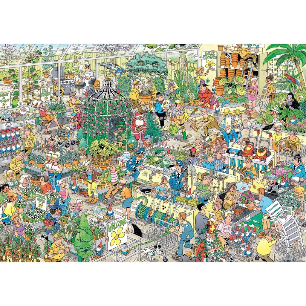 Jumbo Puzzel Jan Van Haasteren Het Tuincentrum 1000 Stukjes + Poster
