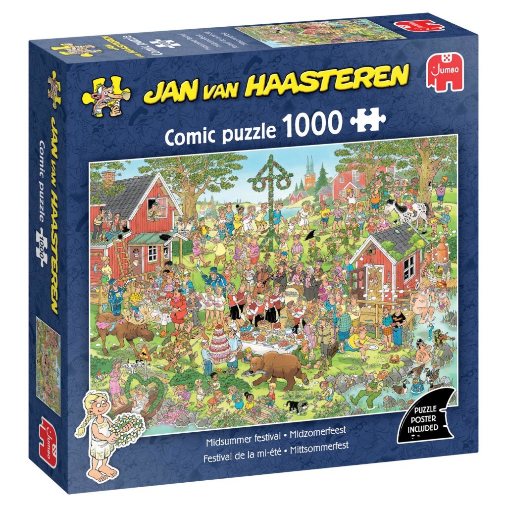 Jumbo Puzzel Jan Van Haasteren Midzomerfeest 1000 Stukjes + Poster