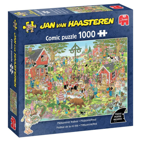 Jumbo Puzzel Jan Van Haasteren Midzomerfeest 1000 Stukjes + Poster