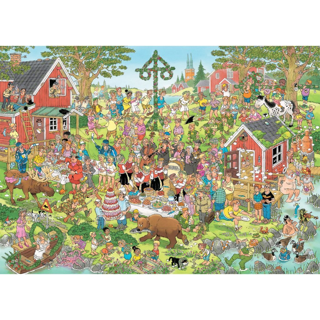 Jumbo Puzzel Jan Van Haasteren Midzomerfeest 1000 Stukjes + Poster