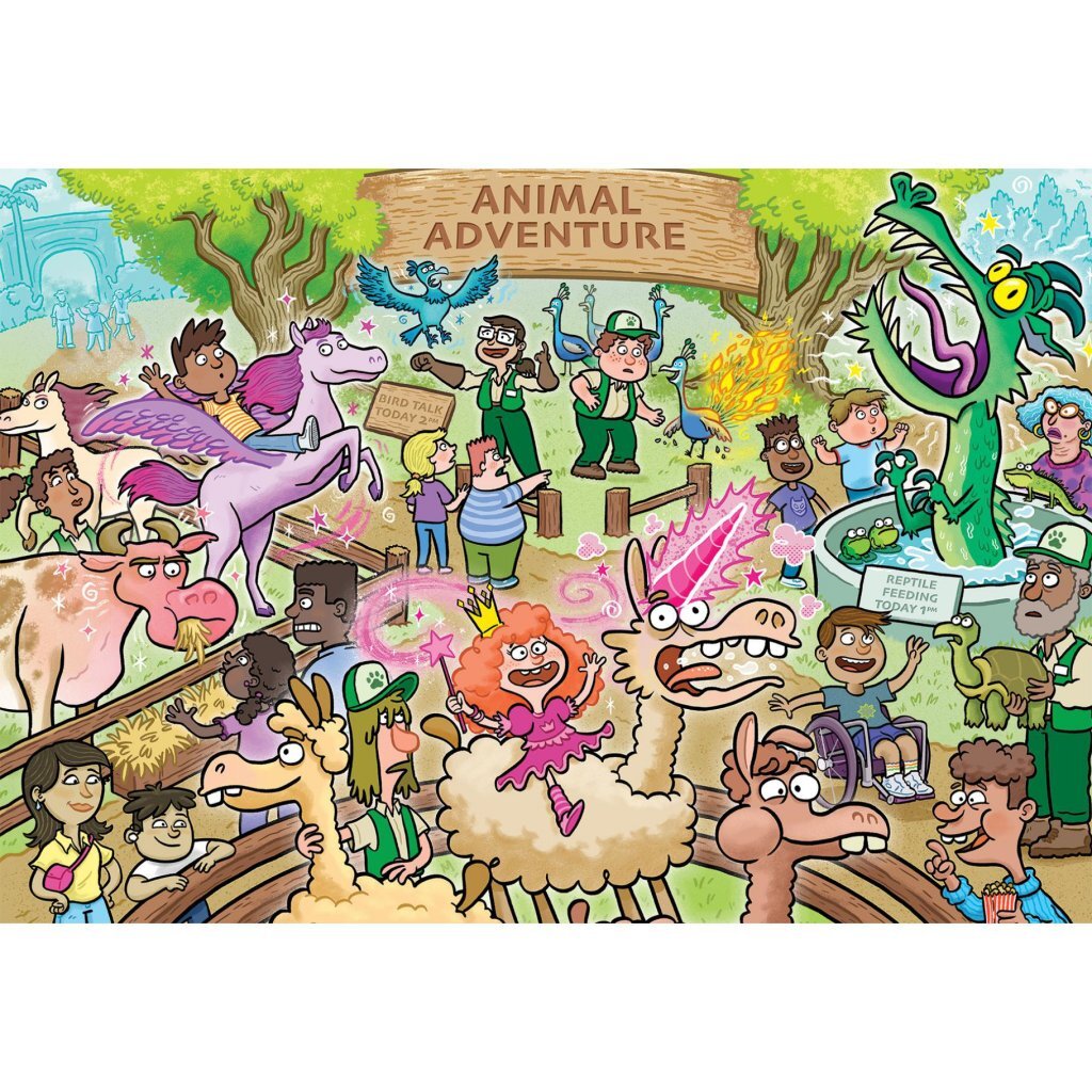 Jumbo Puzzel Wasgij Junior 3 Betoverde Beestenboel! 240 Stukjes