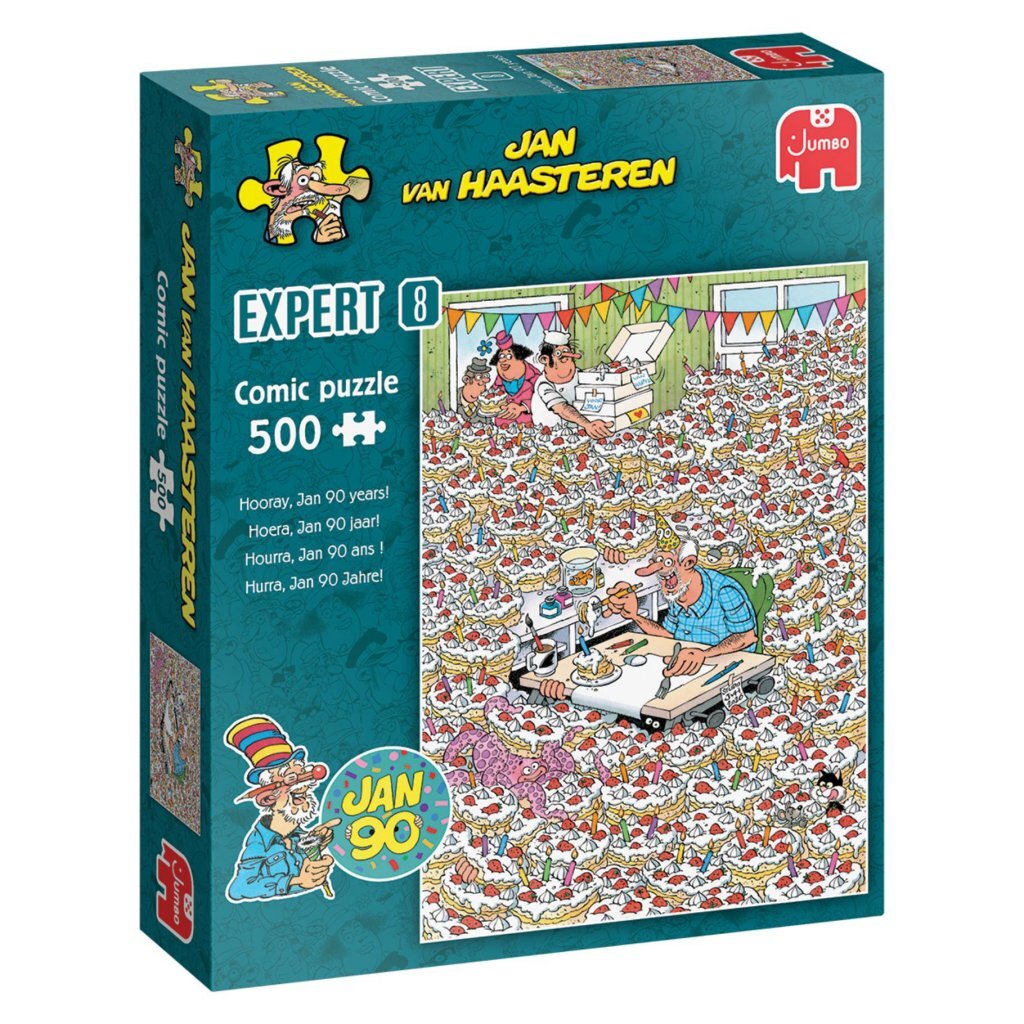 Jumbo Puzzel Jan Van Haasteren Expert 8 Hoera, Jan 90 Jaar! 500 Stukjes
