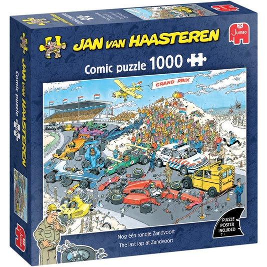 Jumbo Puzzel Jan Van Haasteren Nog &Eacute;&Eacute;N Rondje Zandvoort 1000 Stukjes + Poster