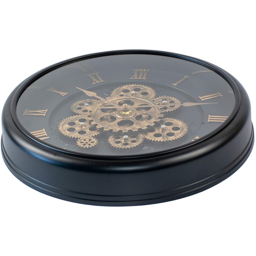 Excellent Houseware Analoge Wandklok 40 Cm Goud/Zwart