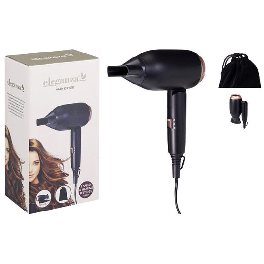 Eleganza F&Ouml;Hn 1200W Matzwart/Ros&Eacute;Goud