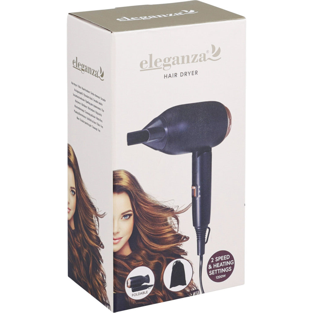 Eleganza F&Ouml;Hn 1200W Matzwart/Ros&Eacute;Goud