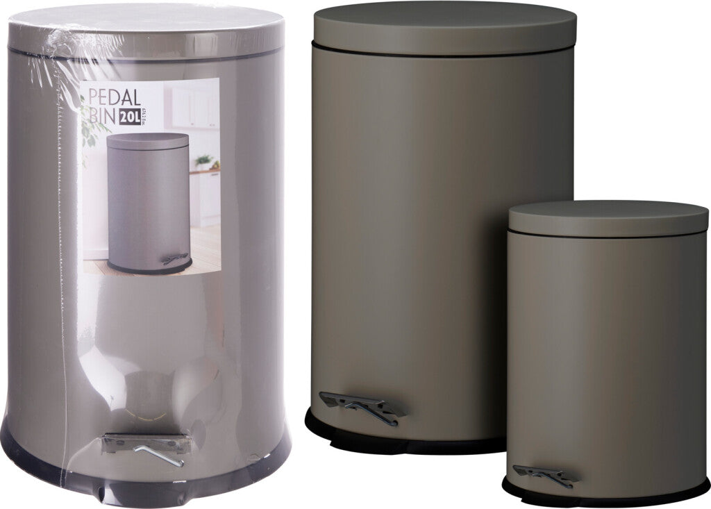 Excellent Houseware Pedaalemmer Set 20L &Amp; 5L Brons