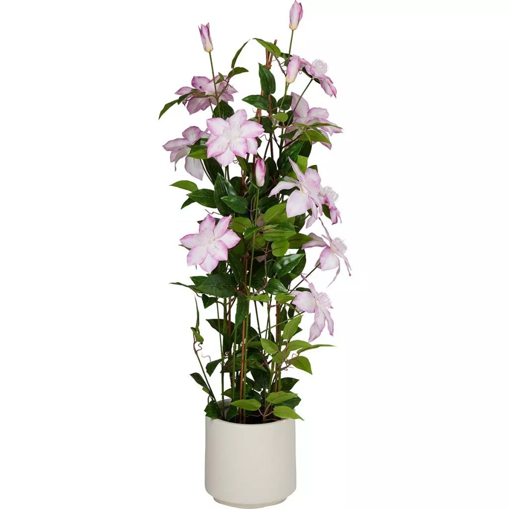 Overige Merken Kunstplant Clematis 98X35 Cm Groen/Roze