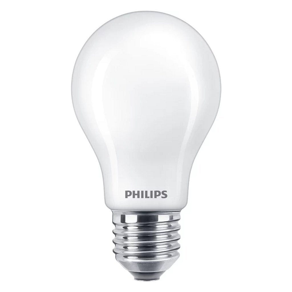 Philips Led Filamentlamp 60W A60 E27 Koel Wit Licht Mat Wit