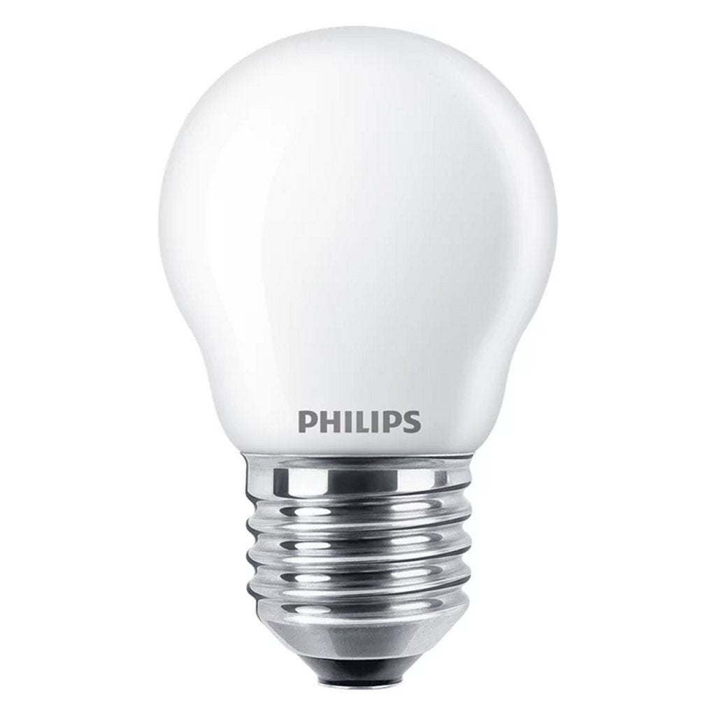 Philips Led Filamentkogellamp 25W P45 E27 Warm Wit Licht Mat Wit