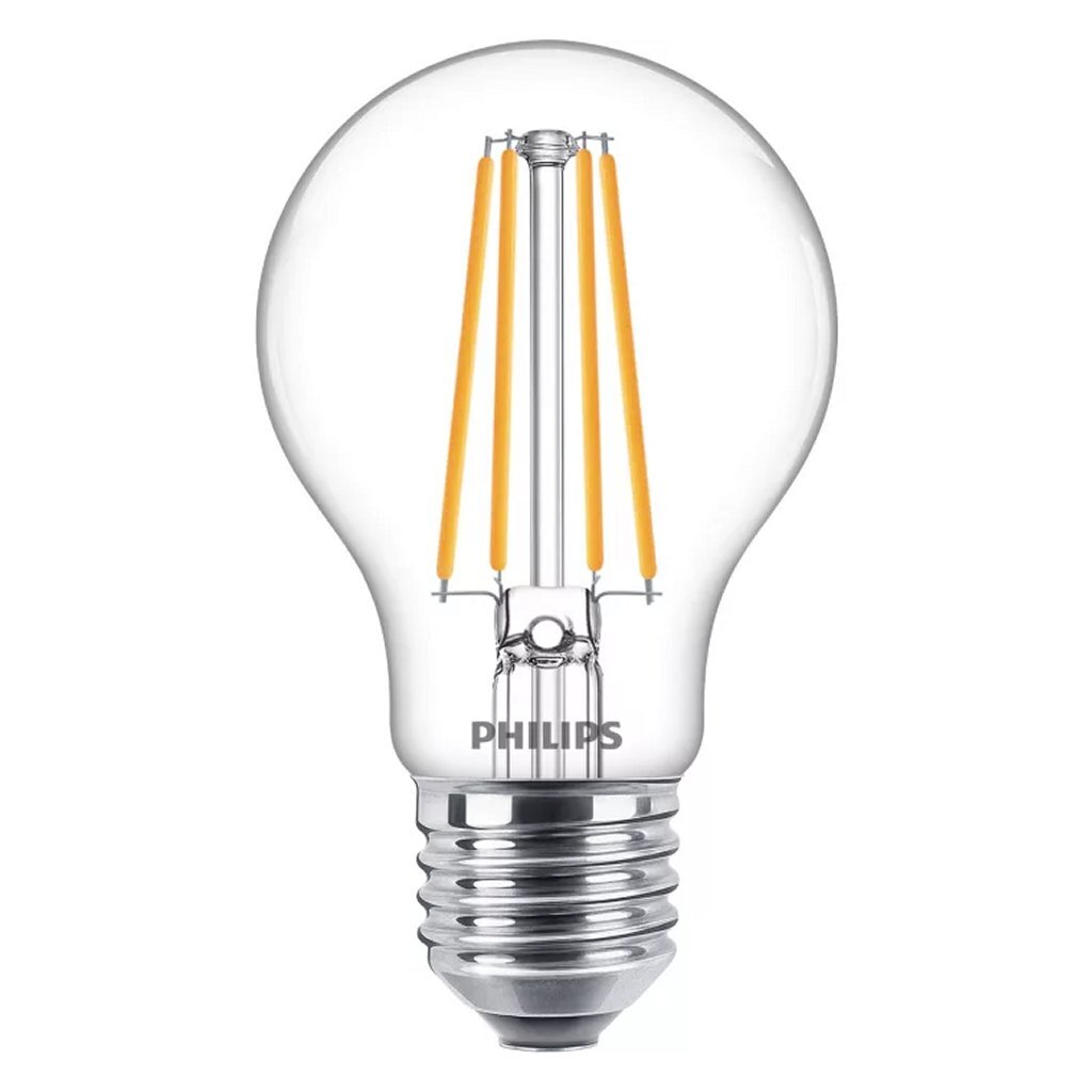 Philips Led Filamentlamp 75W A60 E27 Warm Wit Licht Transparant