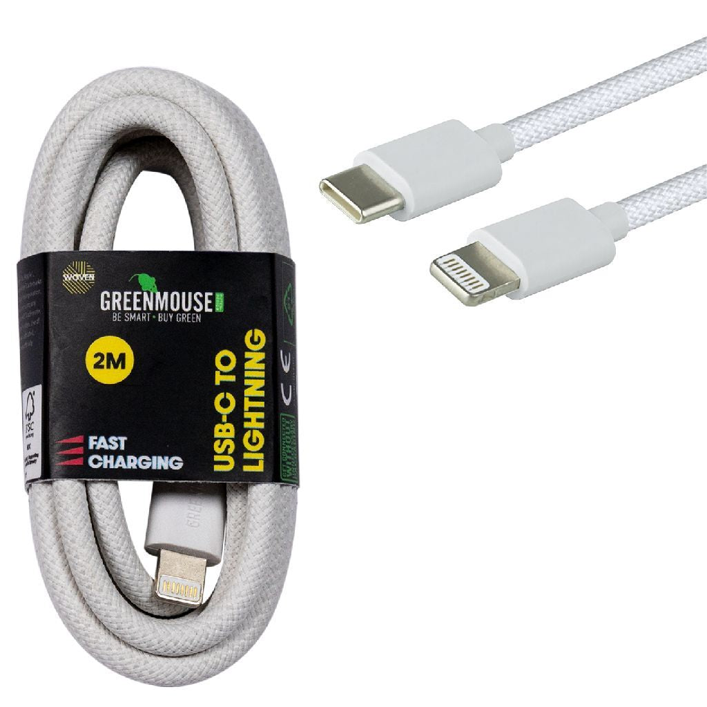 Overige Merken Greenmouse Usb-C Naar Lightning Datakabel 200 Cm Wit