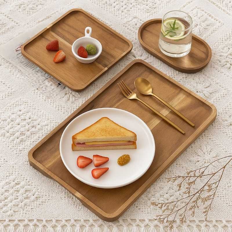 Ceruzo Dienbladen - Acaciahout -  Set Van 3