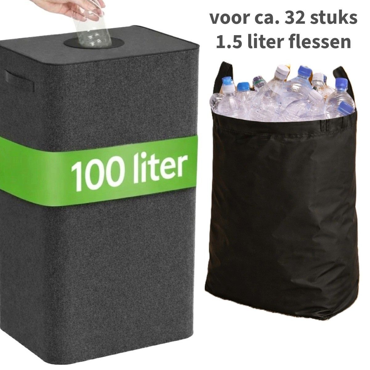 Ceruzo Statiegeld Container Met Flessentas